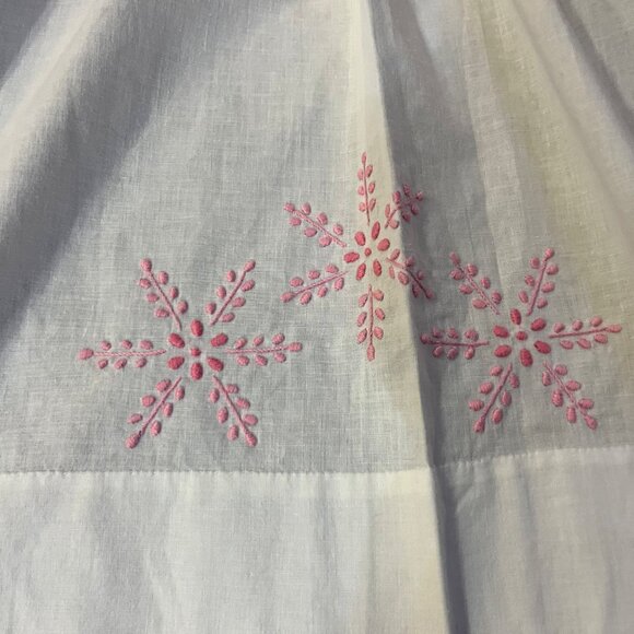 Vintage White Half Apron w/ Pink Embroidery – Handmade – Women’s Kitchen - Picture 6 of 13